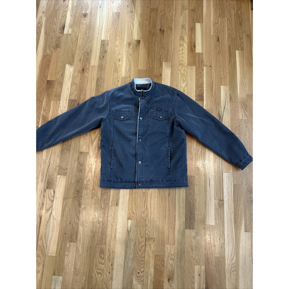 Royal Queen Lamb Team Sherpa Lined Jacket Trucker Style Gray
